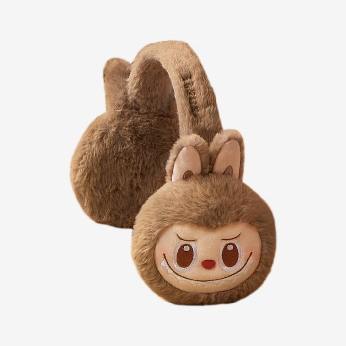 Warm Fluffy Holiday Series Labubu Plush Earmuffs
