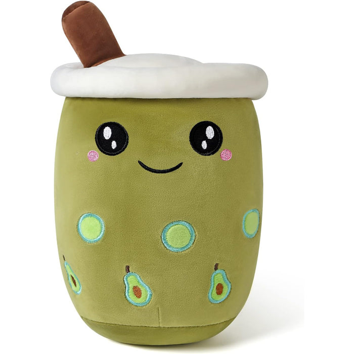 Avocado Milk Tea Cup Plush Pillow