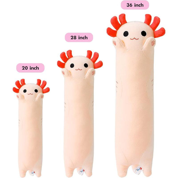 Cat Design Long Axolotl Plush Pillow Toy