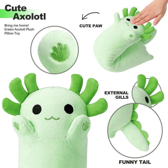 Cat Design Long Axolotl Plush Pillow Toy