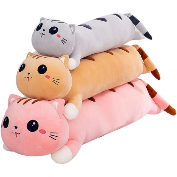 Cat Print Long Pillow Toy