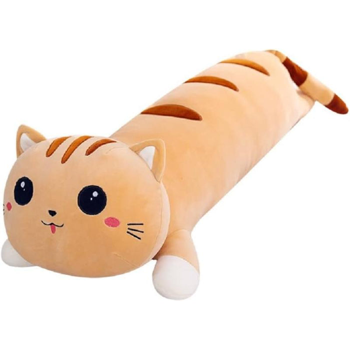 Cat Print Long Pillow Toy