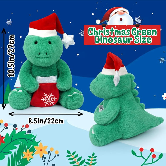 Christmas Stuffed Dinosaur Plushie