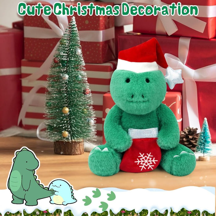 Christmas Stuffed Dinosaur Plushie