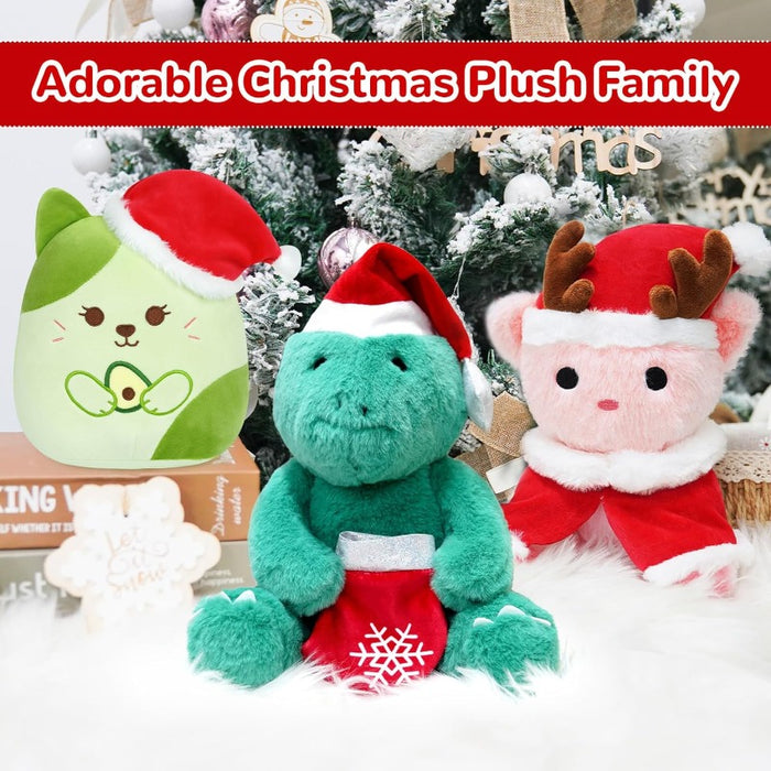 Christmas Stuffed Dinosaur Plushie