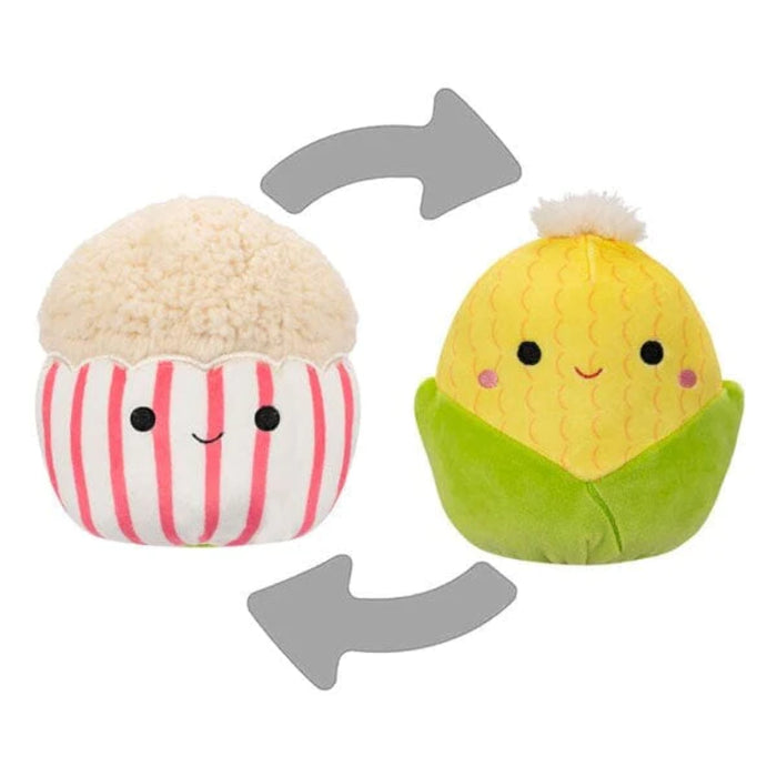 Corn Cob And Popcorn Reversible Plush Toy