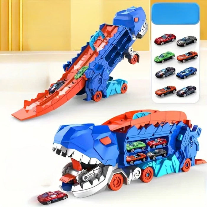 Dinosaur Themed Truck With Foldable Slide Track