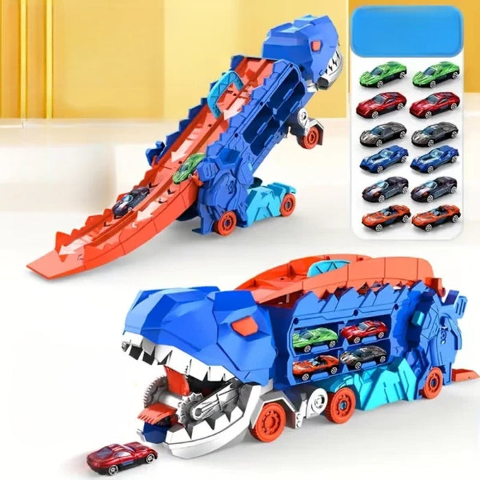 Dinosaur Themed Truck With Foldable Slide Track