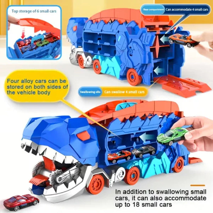 Dinosaur Themed Truck With Foldable Slide Track