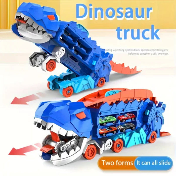 Dinosaur Themed Truck With Foldable Slide Track