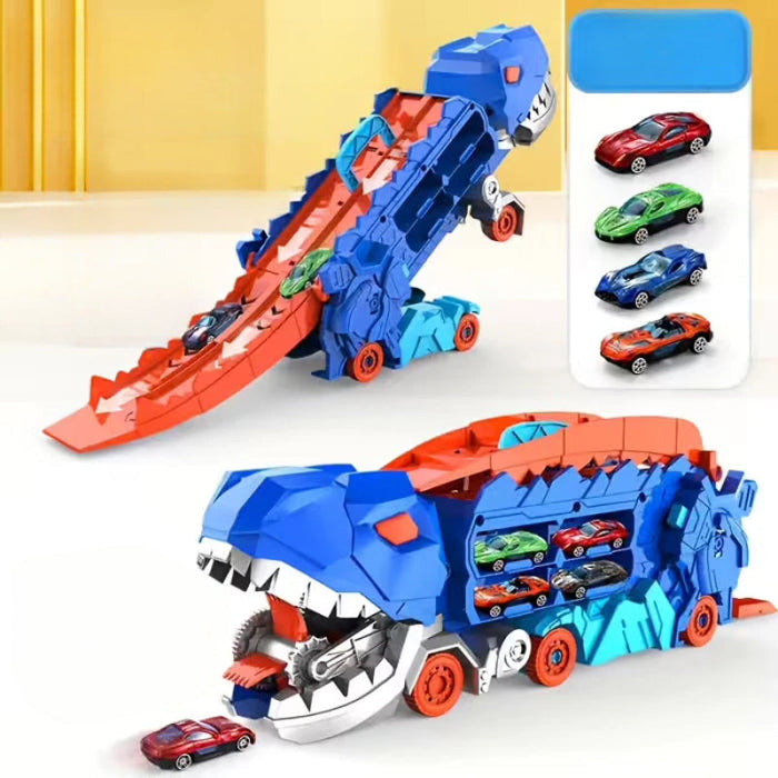 Dinosaur Themed Truck With Foldable Slide Track