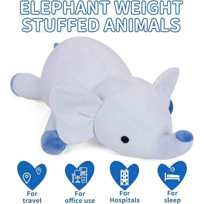 Elegant Weighted Elephant Plush Toy