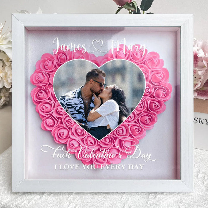 Personalized Photo And Flower Shadow Box