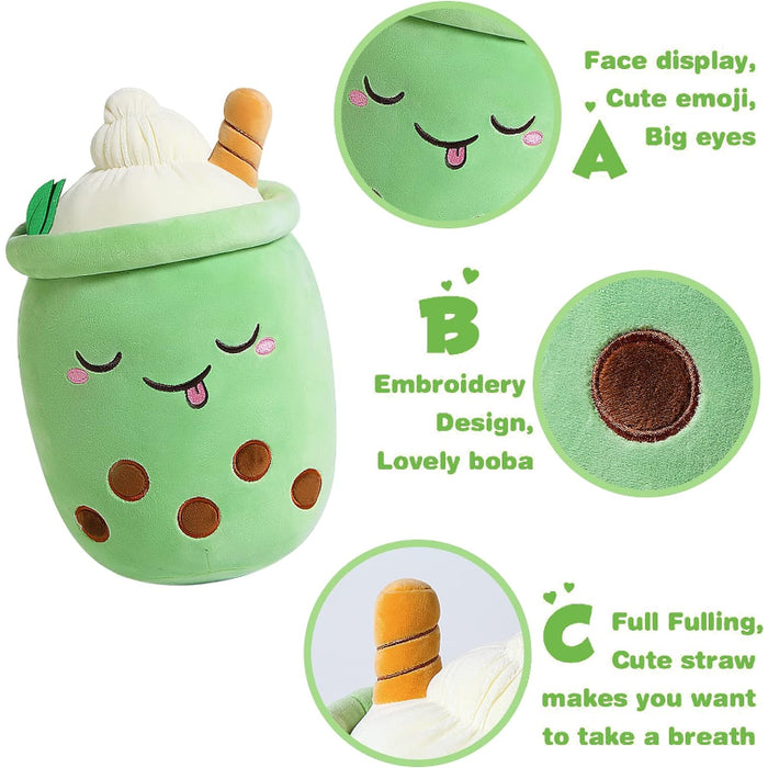 Ice Cream Milk Tea Cup Plush Pillow