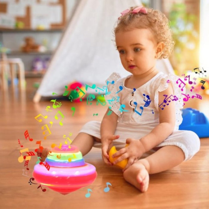 Light Up Flashing Music Spinning Tops