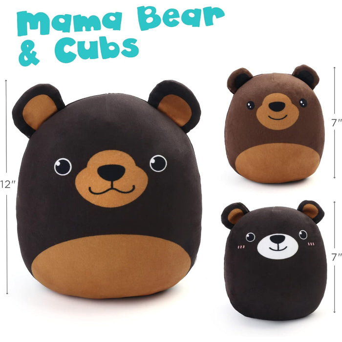 Mama Bear And Cubs Plushie Set