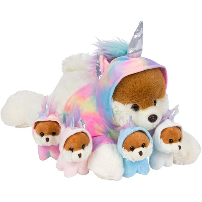 Mommy Dog Unicorn Plushie with 4 Puppies