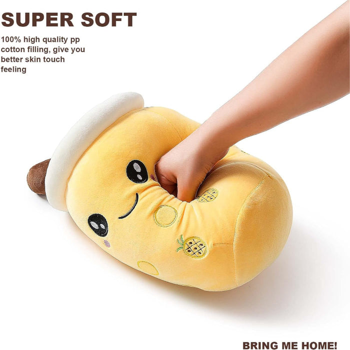 Pineapple Milk Tea Cup Plush Pillow