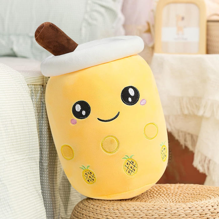 Pineapple Milk Tea Cup Plush Pillow