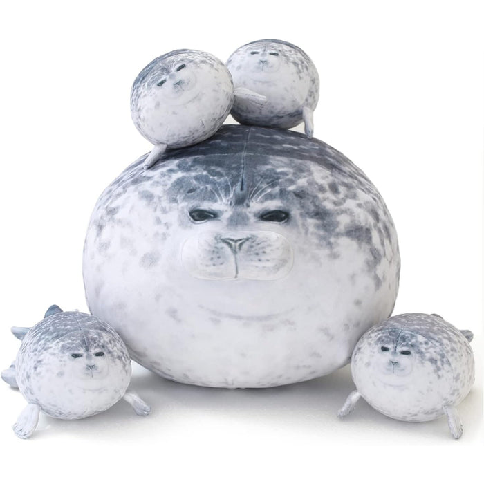 Seal Plush Pillow With Mini Baby Seal Stuffed Toys