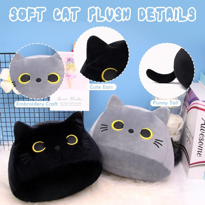 Set Of 2 Cat Plushie Soft Stuffed Toy