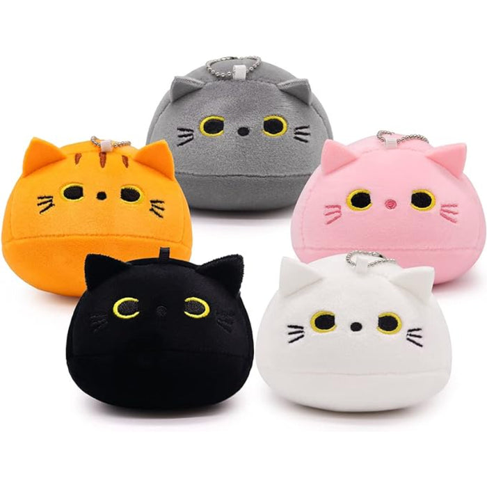 Set Of 5 Stuffed Cat Plush Toy