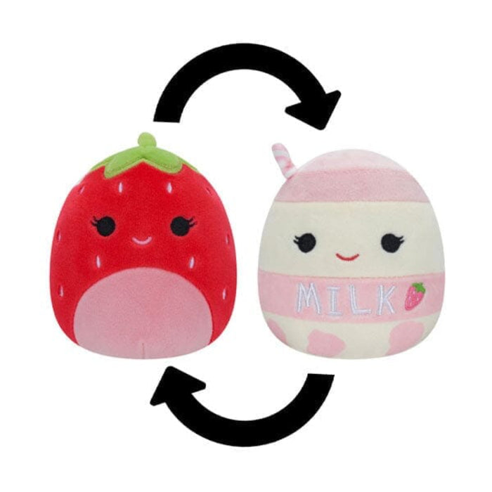 Strawberry And Milk Reversible Plush Toy