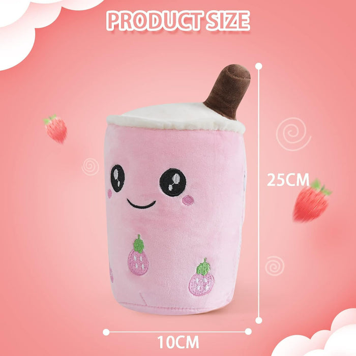 Strawberry Bubble Tea Plush Toy