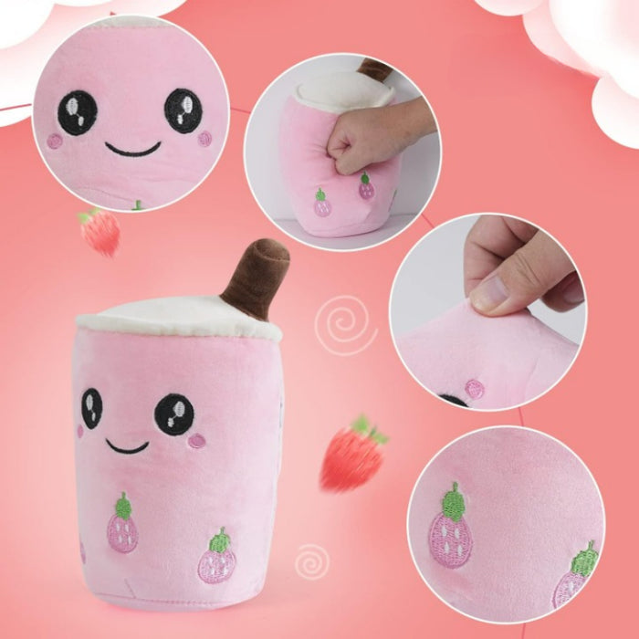 Strawberry Bubble Tea Plush Toy