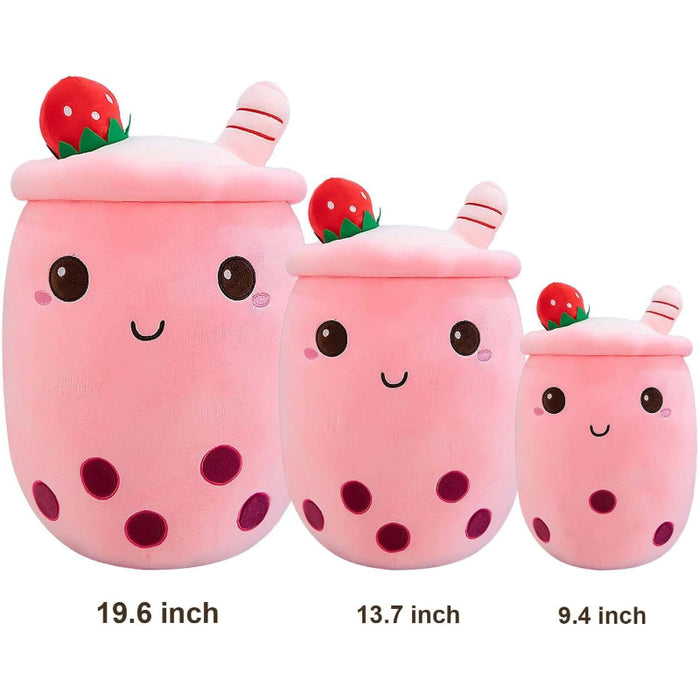 Strawberry Milk Cup Plush Pillow