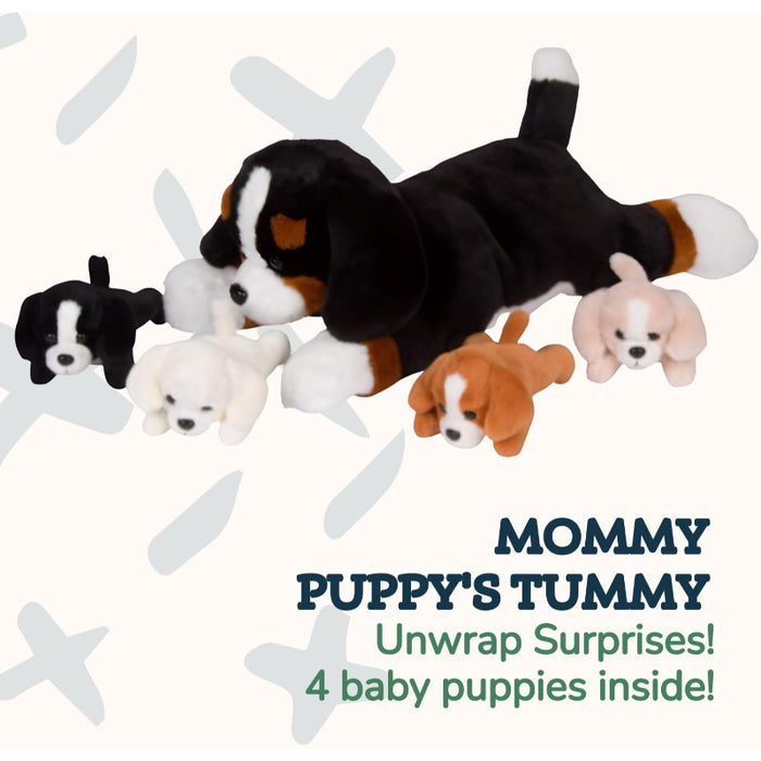 Stuffed Mommy Dog with Puppies