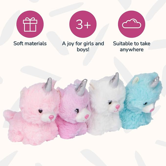 Stuffed Unicorn Pillow With 4 Baby Unicorns