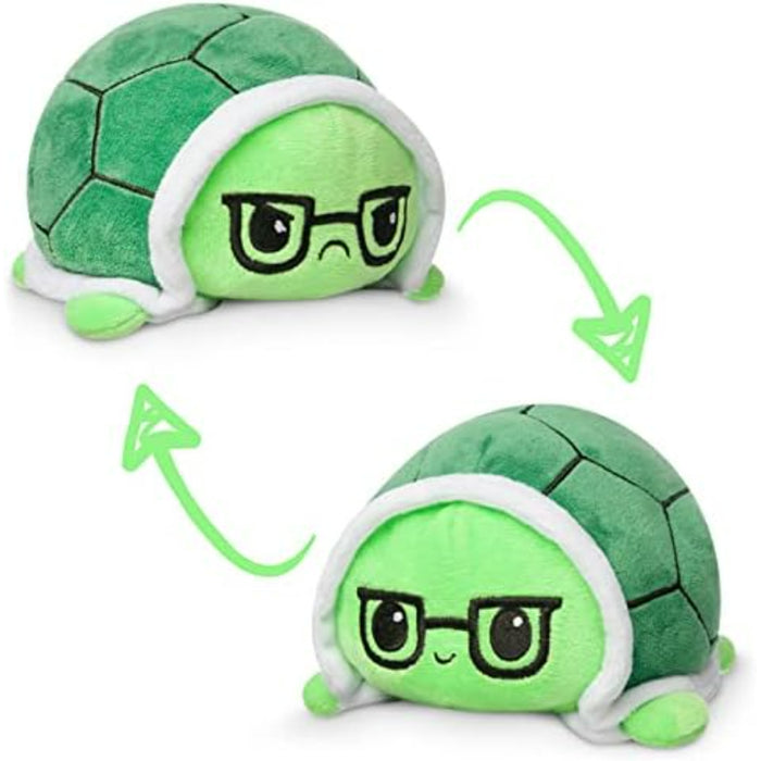 Turtle With Glasses Reversible Plush Toy