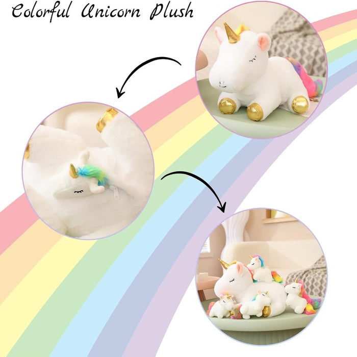 Unicorn Plush Toy With Baby Plush Unicorns