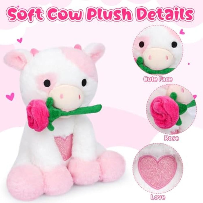 Valentine Stuffed Cow Doll