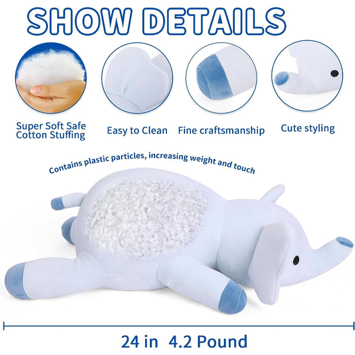 Weighted Elephant Animal Plush Toy