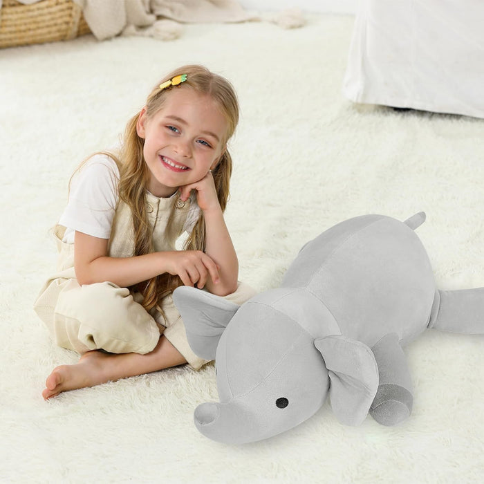 Weighted Elephant Plush Pillow Toy