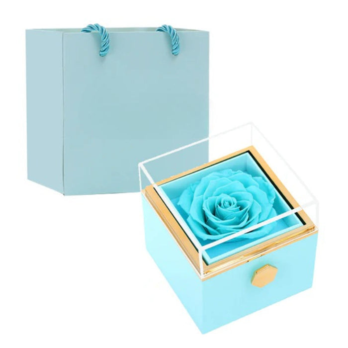 Locked Keepsake Flower Box With Necklace