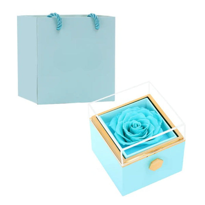 Locked Keepsake Flower Box With Necklace