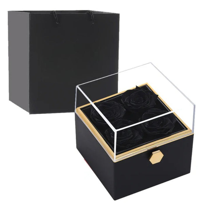 Locked Keepsake Flower Box With Necklace