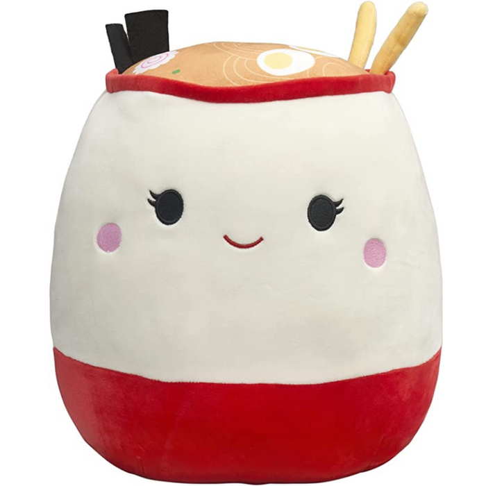 14-Inch Ramen In Cream And Red Bowl Plush