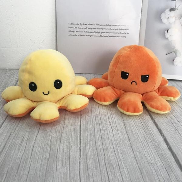 Orange and Yellow Octopus Plush Toy
