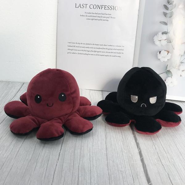 Brown and Black Octopus Plush Toy