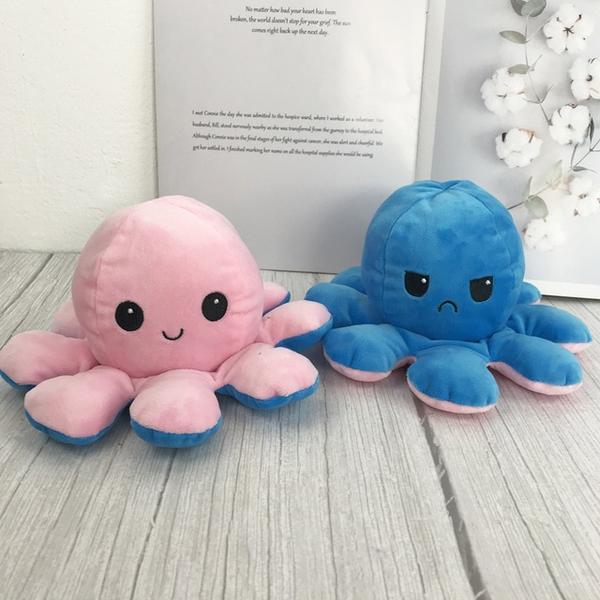 Pink and Blue Octopus Plush Toy