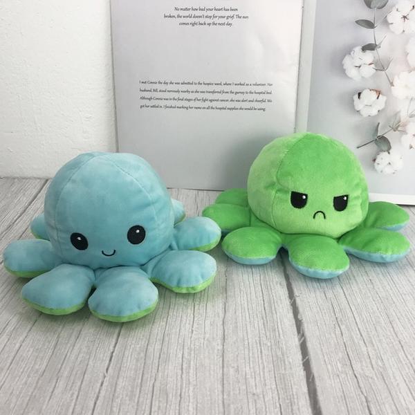 Green and Blue Octopus Plush Toy